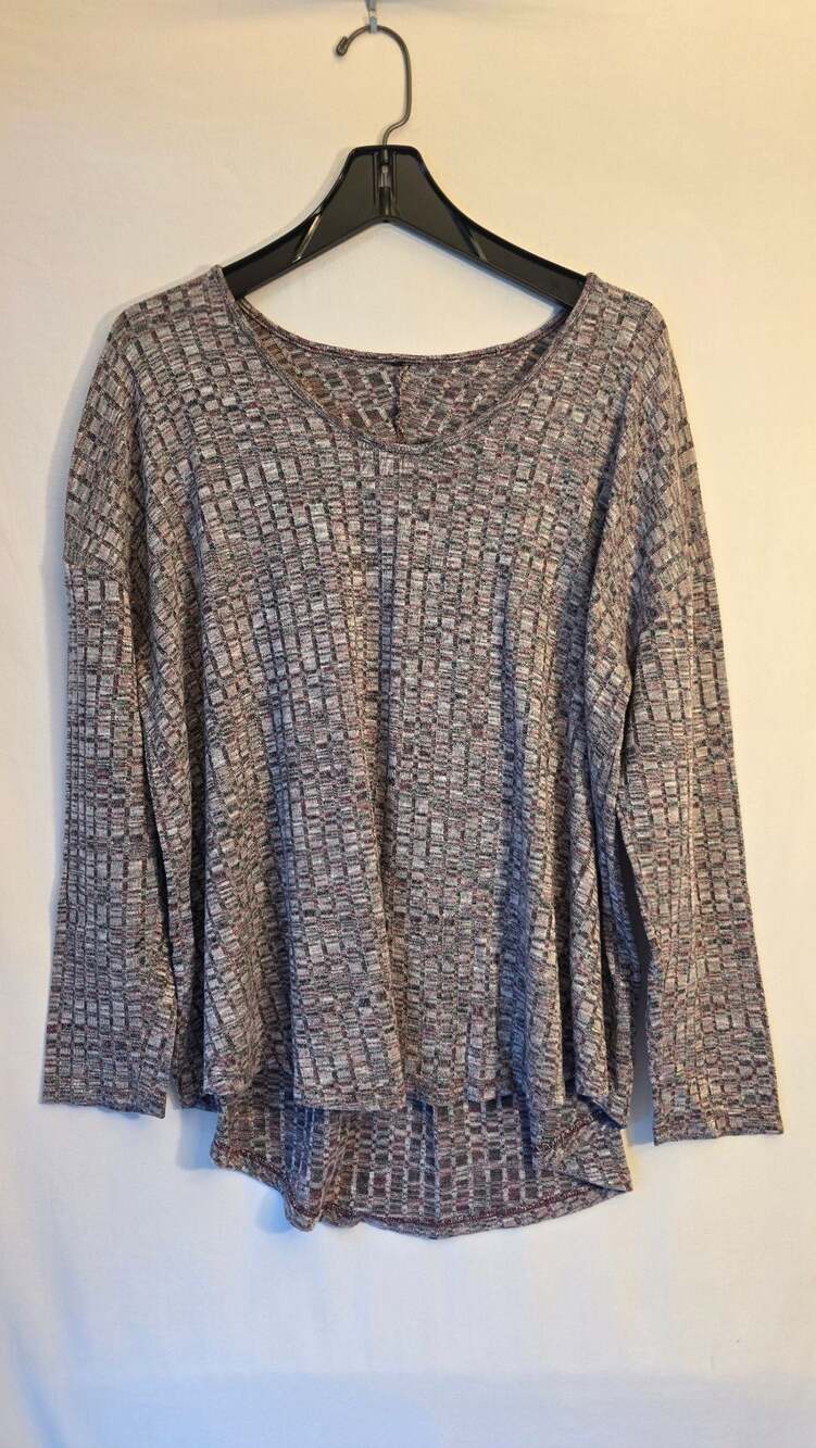 Alfred Dunner Urban Legend Shimmer Space Dye Texture Top